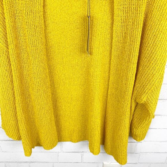 Catherine Malandrino NWT Yellow 3/4 Sleeve Open Front Slouchy Cardigan Size XS - Picture 9 of 15